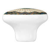 Art Deco Eye Anatomical Green Blue Gold  Keramikknauf (Seitenansicht)