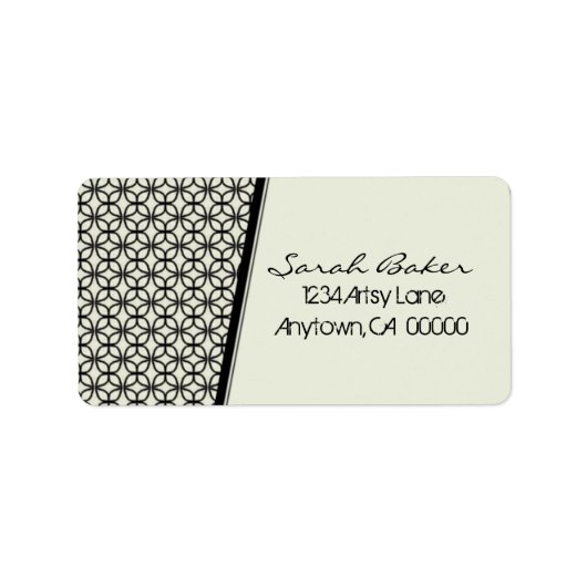 Art Deco Fab Address Labels Adressaufkleber (Vorne)