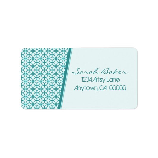 Art Deco Fab Address Labels Adressaufkleber (Vorne)