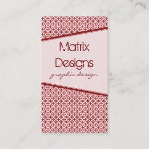 Art Deco Fab Business Card, rot Visitenkarte