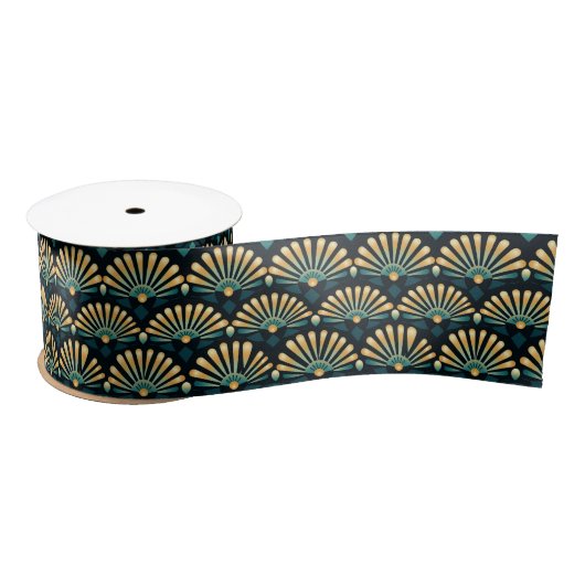 Art Deco Fächer Muster Dekorativ Satinband (Spule)