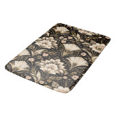 Art Deco Fächer Stil Blumenmuster Badematte (Schrägansicht)