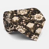 Art Deco Fächer Stil Blumenmuster Krawatte (Gerollt)