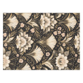 Art Deco Fächer Stil Blumenmuster Tischdecke (Vorderseite (Horizontal))