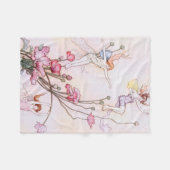 Art Deco Fairies and Blume Pasta Fleecedecke (Vorderseite (Horizontal))