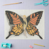 Art Deco Fairy Butterfly Frauen Dekoupage Seidenpapier (Basteln)