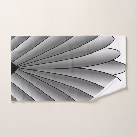Art Deco Fan Design Grau-Badehandtuch Set (Handtuch)