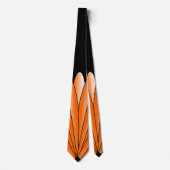Art Deco Fan Design Orange Neck Tie Krawatte (Vorderseite)