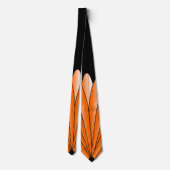 Art Deco Fan Design Orange Neck Tie Krawatte (Rückseite)