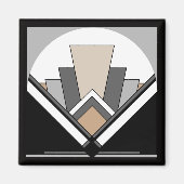 Art Deco Fan Expression Magnet (Vorne)