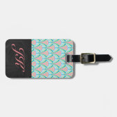 Art Deco Fan Miami Wiederholung Muster Gepäckanhänger (Vorderseite horizontal)