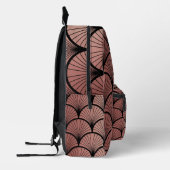 Art Deco Fan Muster Bedruckter Rucksack (Links)