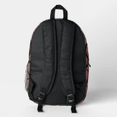 Art Deco Fan Muster Bedruckter Rucksack (Rückseite)
