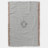 Art Deco Fan Palm Muster mit Ihrem Monogramm Decke (Vorderseite Vertikal)