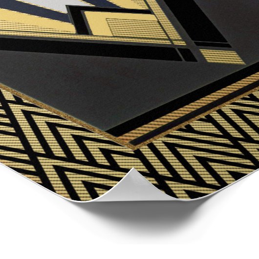 Art Deco Fan Poster. Poster (Ecke)