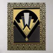 Art Deco Fan Poster. Poster (Vorne)