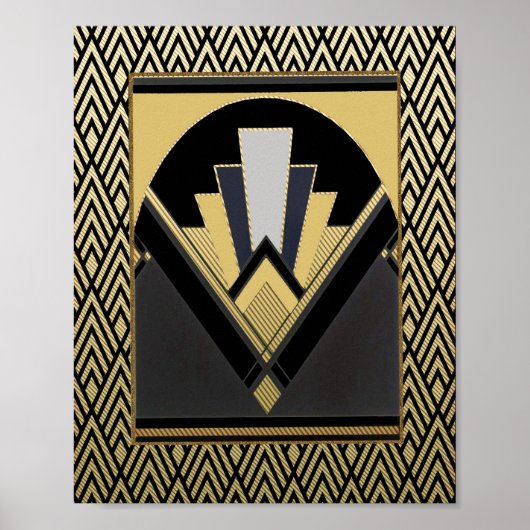 Art Deco Fan Poster. Poster (Vorne)