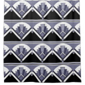 Art Deco Fan Tile Dusche Vorhang Lilac (Vorderseite)