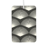 Art Deco Fan Weiß Muster Schwarz Autolufterfrischer (Vorderseite)