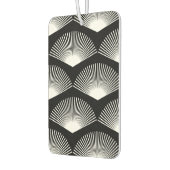 Art Deco Fan Weiß Muster Schwarz Autolufterfrischer (Links)