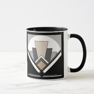 Art Deco Fanausdruck Tasse