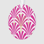 Art Deco Fanmuster - fuchsia pink Ornament (Vorderseite)