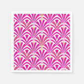 Art Deco Fanmuster - fuchsia pink Serviette (Vorderseite)