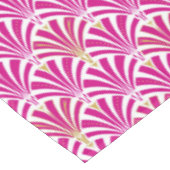 Art Deco Fanmuster - fuchsia pink Tischdecke (Schrägansicht)