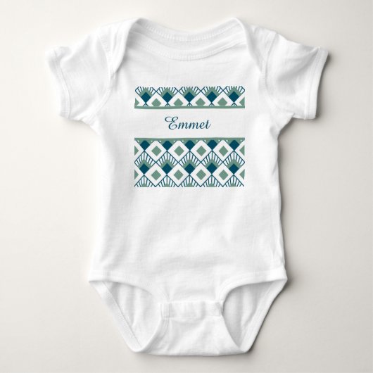 Art Deco Fans Baby Bodysuit Strampler (Vorderseite)