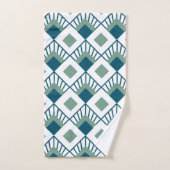 Art Deco Fans Badhandtuch Set (Handtuch)