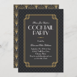 Art Deco Fans Cocktail Party 2 Einladung