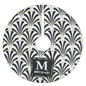 Art-Deco-Fans der 20er Jahre - Personalisierter Fa Polyester Weihnachtsbaumdecke (Vorderseite)