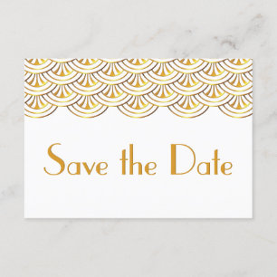 Art Deco Fans Gold Look Save the Date Hochzeit