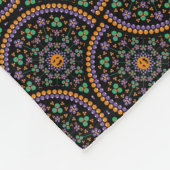 Art Deco Fans Halloween Cotattcore Dot Mandala Fleecedecke (Ecke)