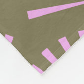 Art Deco Fans in Olive und Lilac Personalisierter  Fleecedecke (Ecke)