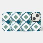 Art Deco Fans iPhone Hülle (Rückseite (Horizontal))