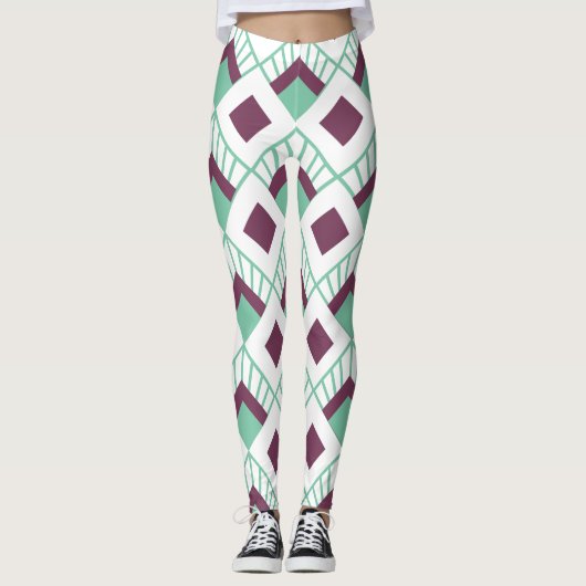 Art Deco Fans Leggings (Vorderseite)