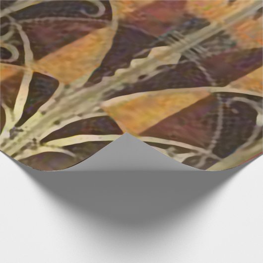 ART DECO FANS MARQUETRY GESCHENKPAPIER (Ecke)