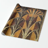 ART DECO FANS MARQUETRY GESCHENKPAPIER (Ungerollt)