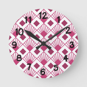 Art Deco Fans Runde Wanduhr
