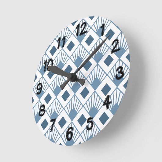 Art Deco Fans Runde Wanduhr (Winkel)