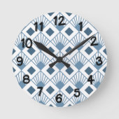 Art Deco Fans Runde Wanduhr (Vorderseite)
