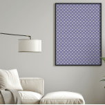 Art Deco Fans Yellow Lila Blue Poster<br><div class="desc">Magst du Kunst,  Deko inspiriert Kunst? Dieses Deko-Muster besteht aus gelben Gebläseformen auf lila,  blauen Hintergrund.</div>