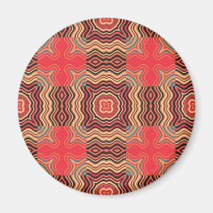 Art Deco Farbige Wirbel Retro Abstrakte Kunst Magnet