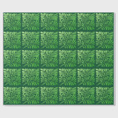 Art Deco Farnmuster - Farbtöne von Grün Geschenkpapier (Flach)