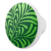 Art Deco Farnmuster - Farbtöne von Grün Keramikknauf (Rechts)