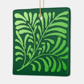 Art Deco Farnmuster - Farbtöne von Grün Keramikornament (Links)