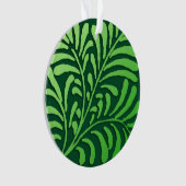 Art Deco Farnmuster - Farbtöne von Grün Ornament (Vorderseite)