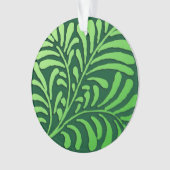 Art Deco Farnmuster - Farbtöne von Grün Ornament (Vorderseite)