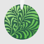 Art Deco Farnmuster - Farbtöne von Grün Ornament (Vorderseite)